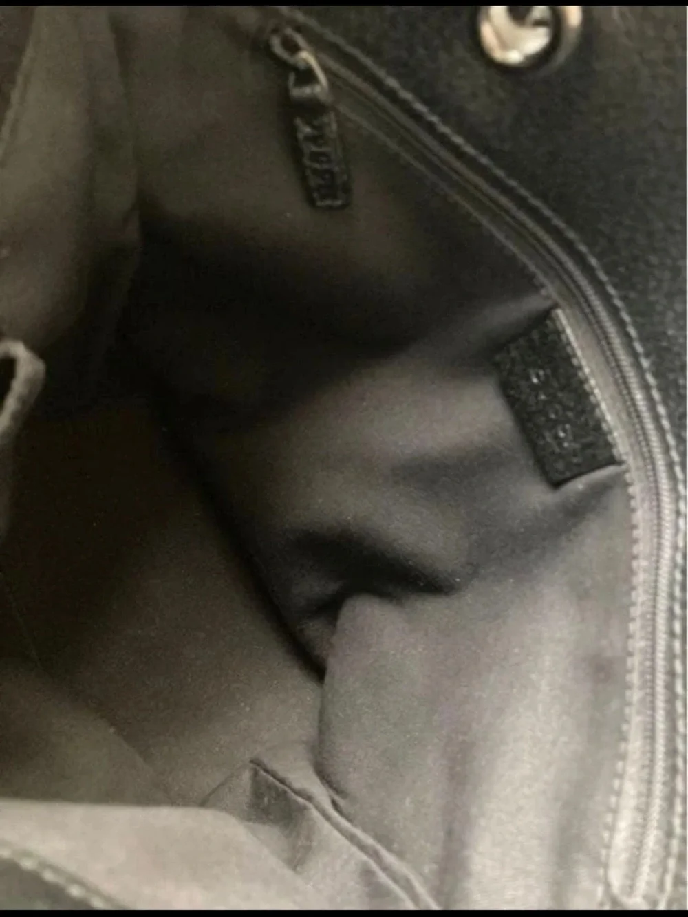 Gucci Black Monogram Tote with Silver-Tone Rings